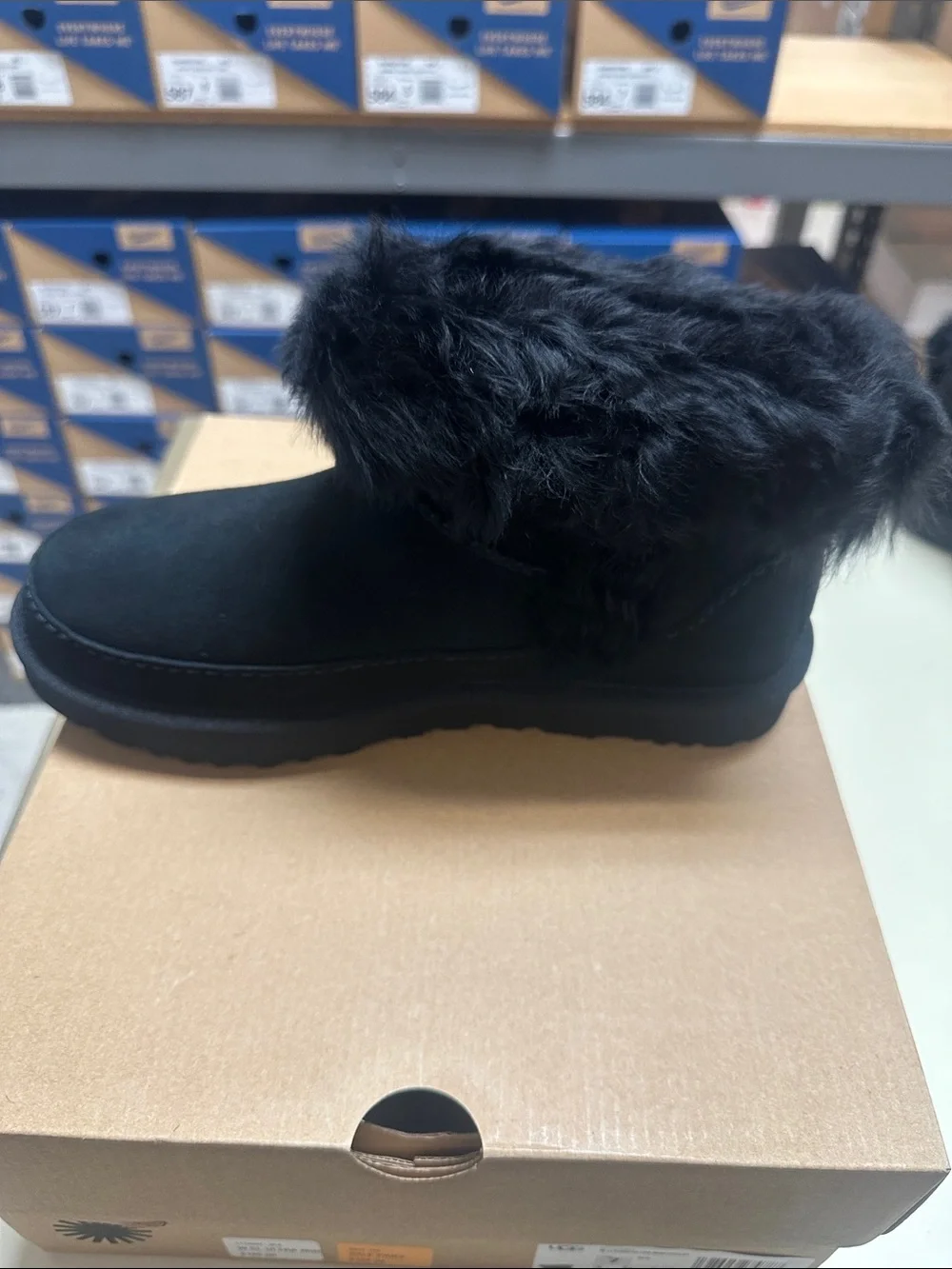 Ugg Women's Classic Mini Chalet Black Ankle Winter Boots